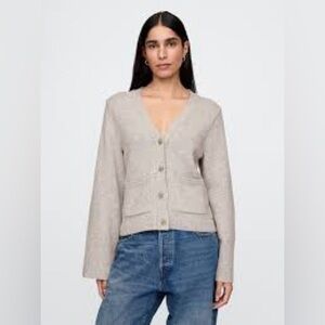 Gap CashSoft Pocket Cardigan - Beige - S
